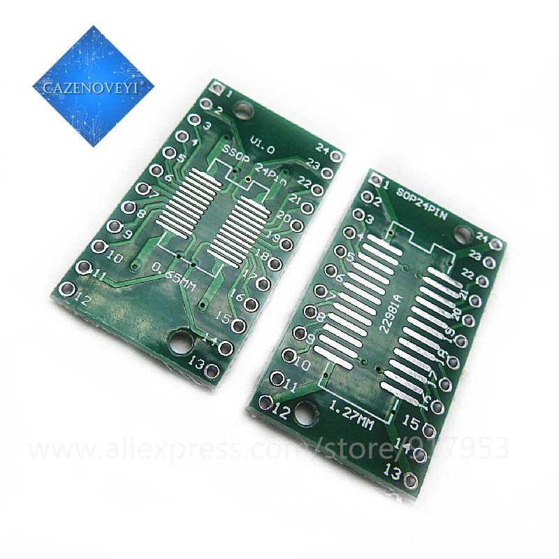 10 шт./лот SOP24 SSOP24 TSSOP24 для DIP24 PCB Pinboard SMD DIP 0 65 мм/1 27 мм до 2 54 DIP-контактный шаг печатной
