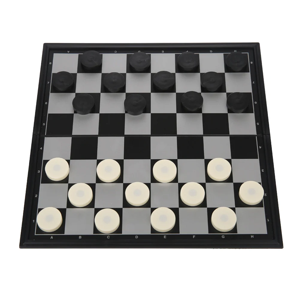 

Checkers Chess and Checkers Set Magnetic 64 Lattice for Kids Adults