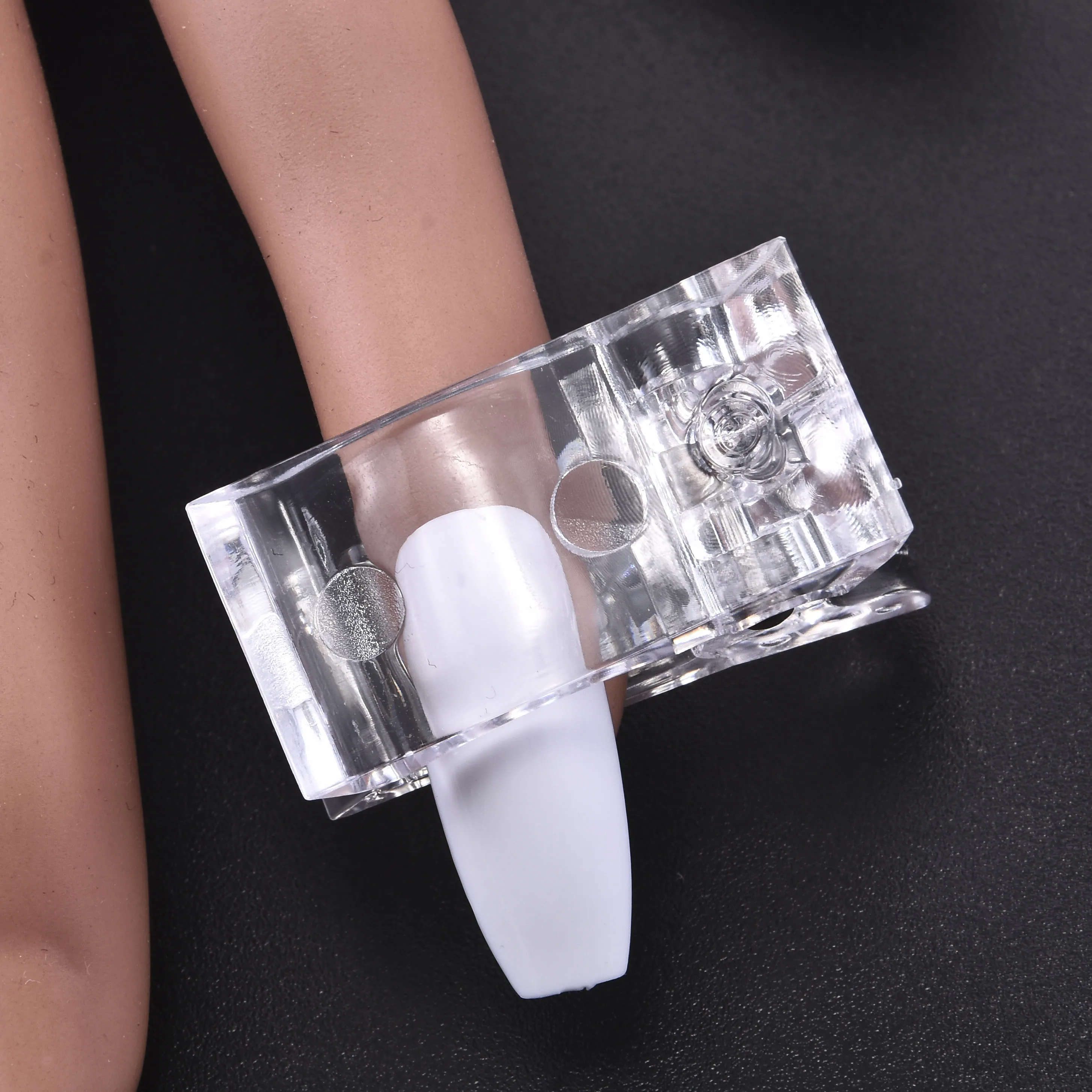 

1/5/10 Pcs Crystal Nail Mold Fixing Clip Nail Art Glue Quick Acrylic Extension Forming Supplies For Professionals Tools