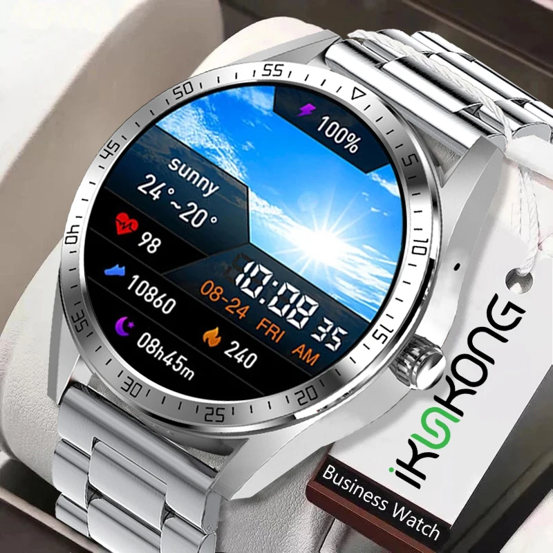 

1.39inch AMOLED smart watch 454*454 screen Always display the time bluetooth call local music Weather smartwatch for men Android