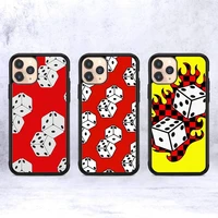 lucky dice phone case for iphone 12 mini 11 pro xs max x xr 6 7 8 plus se20 high quality tpu silicon and hard plastic cover