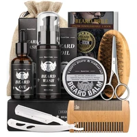 beard care kit for men beard grooming kit includes shampoo wash beard brushbeard combbeard balmbeard oilscissors k3ne