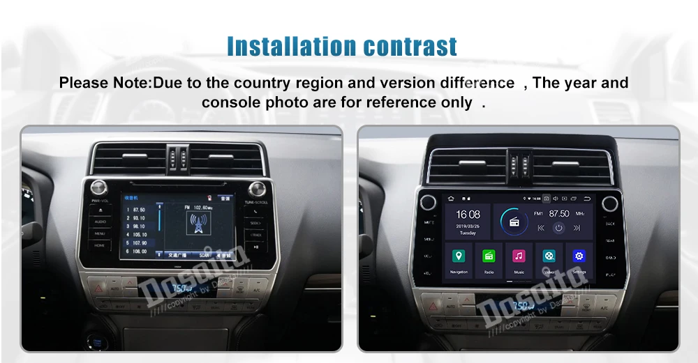 10," HD ips экран автомобиля 2 din радио Android 9,0 для Toyota Prado gps навигация 1080P зеркало для видео-link USB AUX wifi