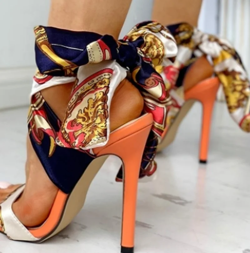 

Ladies Color Matching High Heels Stiletto High Heels Cross Strap Sandals Summer Round Toe Open Toe Sexy Fashion High Heels