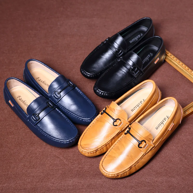

Mens Shoes Genuine Leather Loafers For Men Light Soft Slip On Flat Shoes Brand Boat Shoes Outdoor Driving Shoes Moccasin Homme