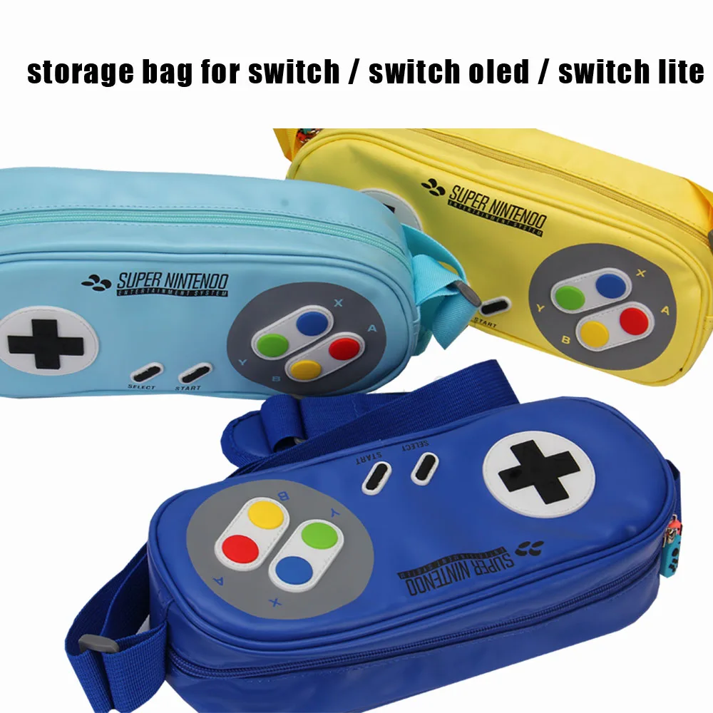 

For Nintendo Switch Carrying Case SNES Travel Shoulder Bag Accessories Soft Cover Shell For Switch OLED/Lite Storage Bag