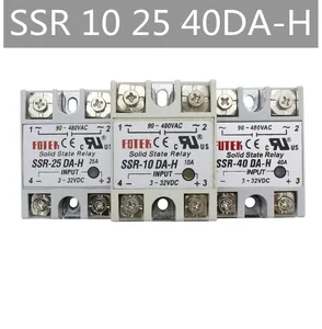 Solid State Relay SSR-40DA-H 10DA-H 25DA-H3-32VDC TO 90-480VAC Resistance Regulator