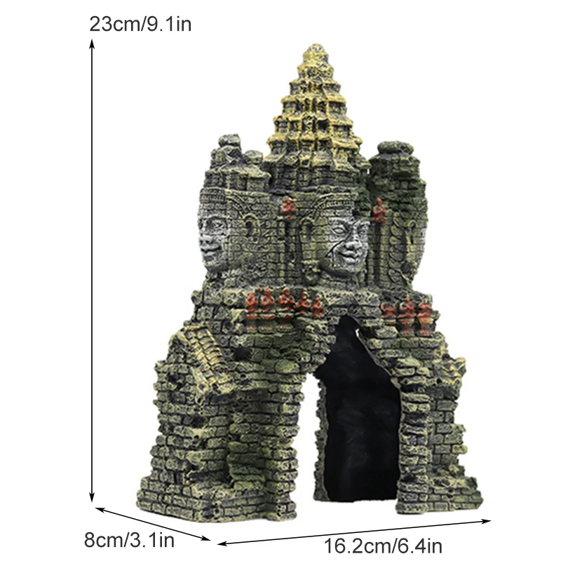 Аквариумное украшение статуэтка Будды из древнего камня для аквариума