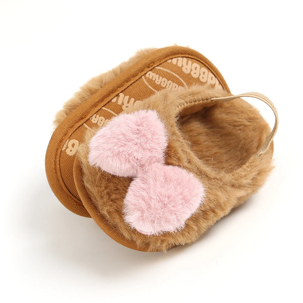 

flock fur baby girl winter booties pink baby girl boots for winter baby warming shoes newborn first walker shoes with headband