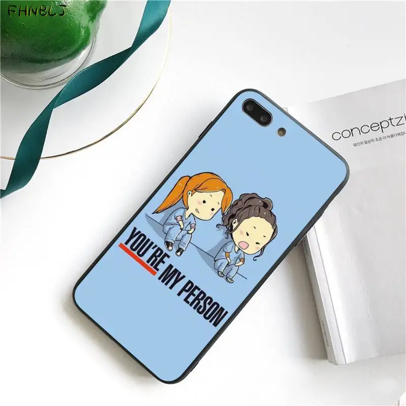 

FHNBLJ Grey's Anatomy you are my person Coque Shell Phone Case for iPhone 11 pro XS MAX 8 7 6 6S Plus X 5 5S SE 2020 XR case