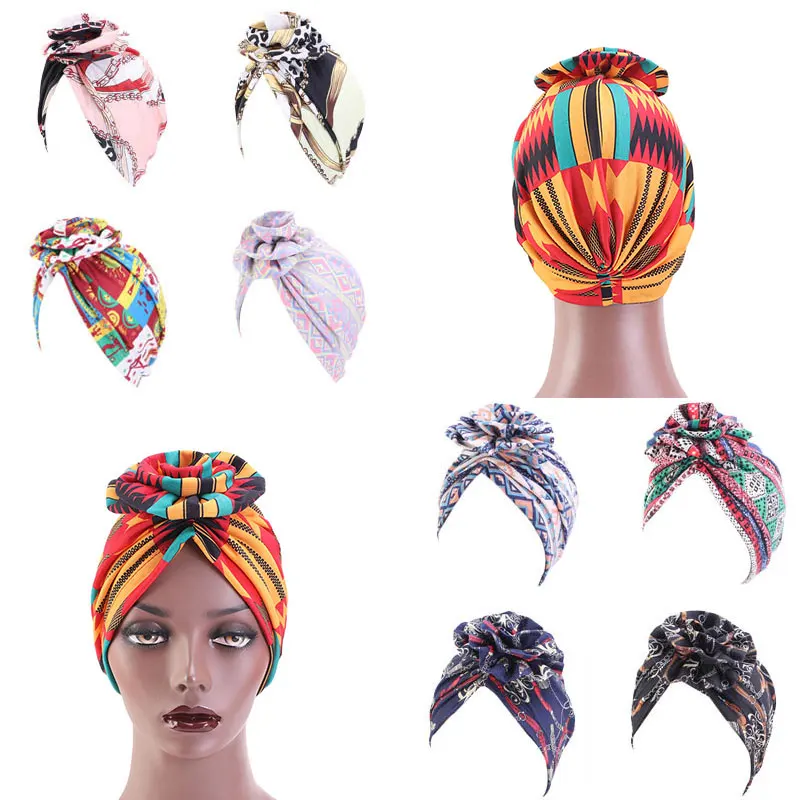 Новая Элегантная хлопковая 3D тюрбан с цветком Женская шапочка химиотерапия Рак