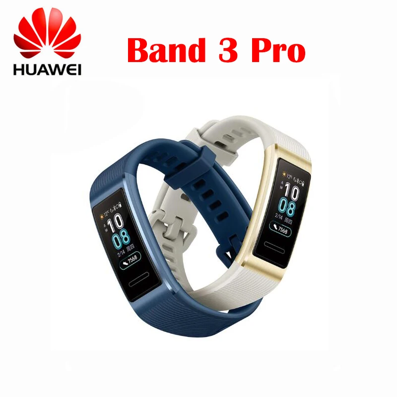 Оригинальный huawei Band 3 Pro Smart 0 95 дюймов сенсорный экран пульсометр трекер сна Bluetooth