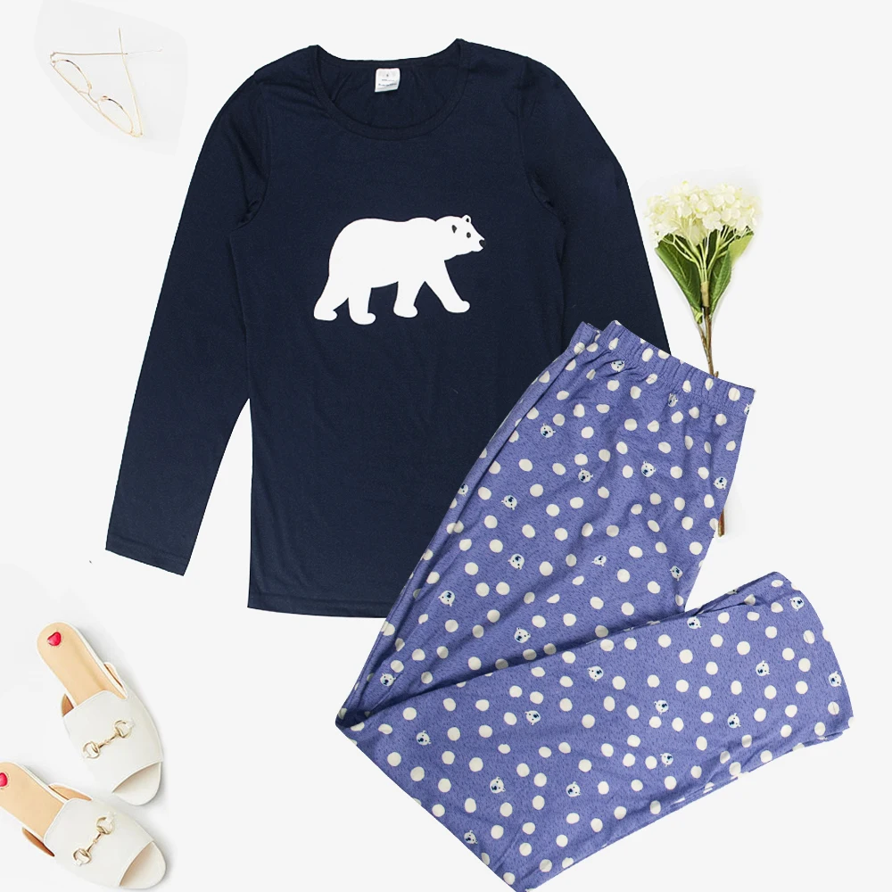 Пижама женская Тонкая пижама новые женские пижамы с рисунком домашний костюм