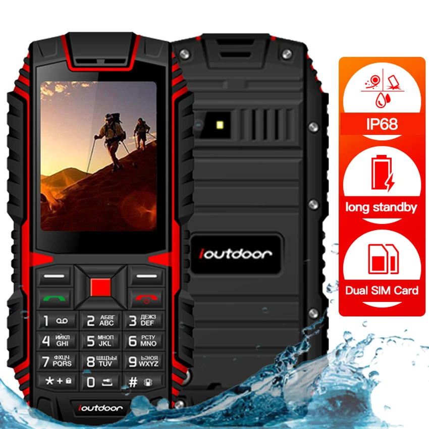 Ioutdoor IP68 водонепроницаемый ударопрочный мобильный телефон русская клавиатура