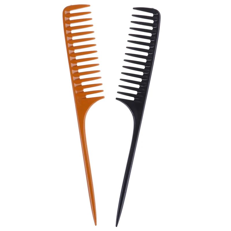 

1Pcs Professional Tip Tail Comb For Salon Barber Section Hair Brush Hairdressing Tool DIY Hair Wide Teeth Combs