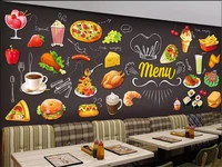xue su wall covering custom wallpaper hd hand painted western restaurant background wall 3d mural