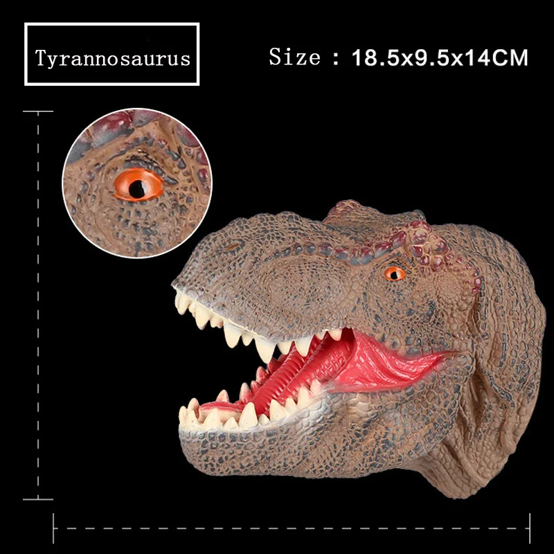 Triceratops Tyrannosaurus Of Dinosaur Hand Puppet For Stories Non-toxic Rubber Realistic Toys Collection Model Gift | Игрушки и хобби
