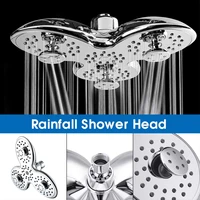 910 inch 3 functions bathroom shower head petal shape abs bathroom top shower head rainfall jetting shower spa shower head
