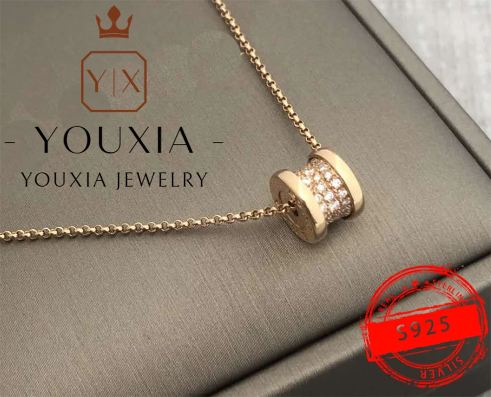 

1:1 Making 925 Sterling Silver Custom Simple And Personalized Rose Gold Small Waist Diamond Necklace