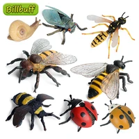 simulation animal insect pvc ladybug bee spider model action figure collection miniature cognition educational toys for children