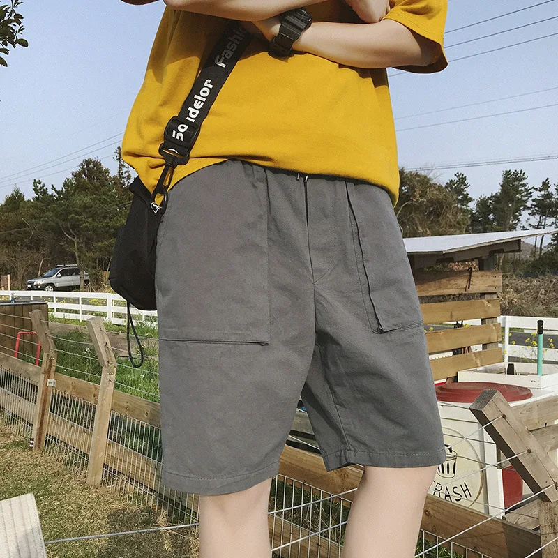 

2021 Hong Kong Style Summer Student Candy Color Casual Sports Shorts Men's Beach Shorts Men's Outer Wear Trendy Pants