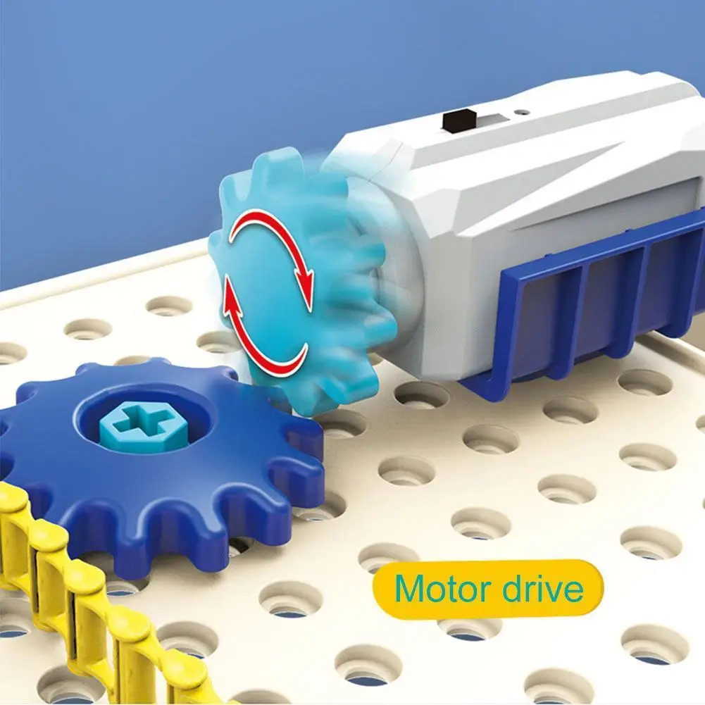 

Children Twist The Screws To Assemble The Toy Boy Toy Electric Box Gear Car Assembly Drill Hands-on Tool Electric Disassemb V1E0