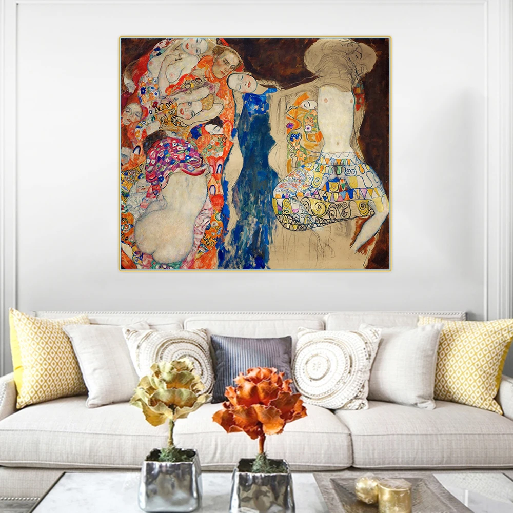 Citon Gustav Klimt 》 Невеста холст искусство Масляная живопись знаменитый