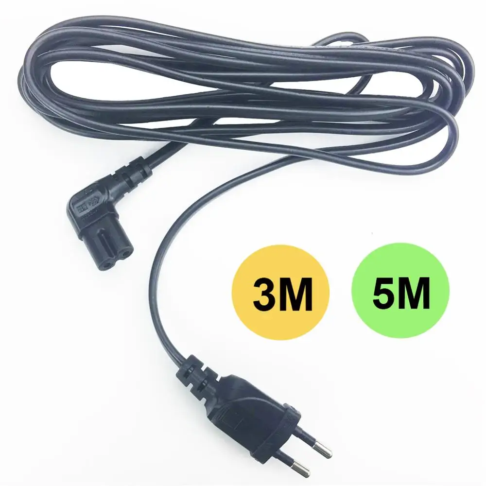 3 м 5 под углом ЕС Мощность кабель 2 контактный штырек Питание Шнур AC Розетка для