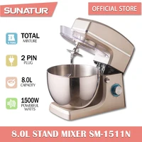stand mixer stainless steel bowl 1500w8l heavy duty intelligent cake kitchen food blender cake dough mixer bread maker machine
