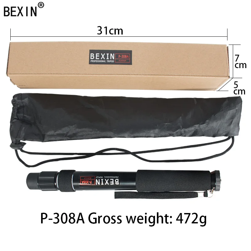 BEXIN алюминий Professional Travel Выдвижная телескопическая портативный легкий ручной монопод для цифровых SLR Камера