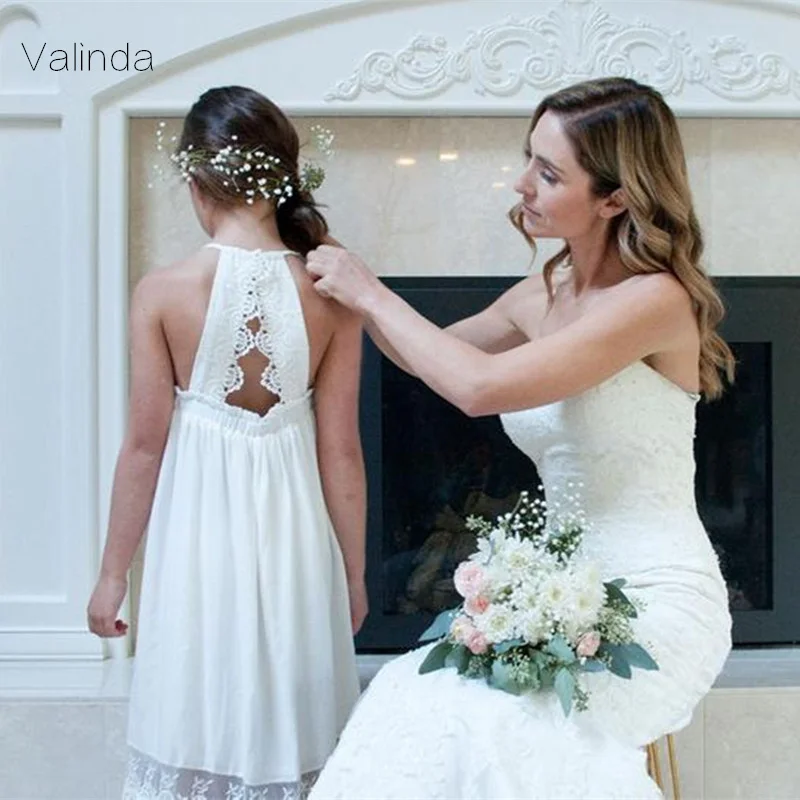 

Boho Flower Girl Dresses Spring Summer Beach Holiday Dresses for Wedding