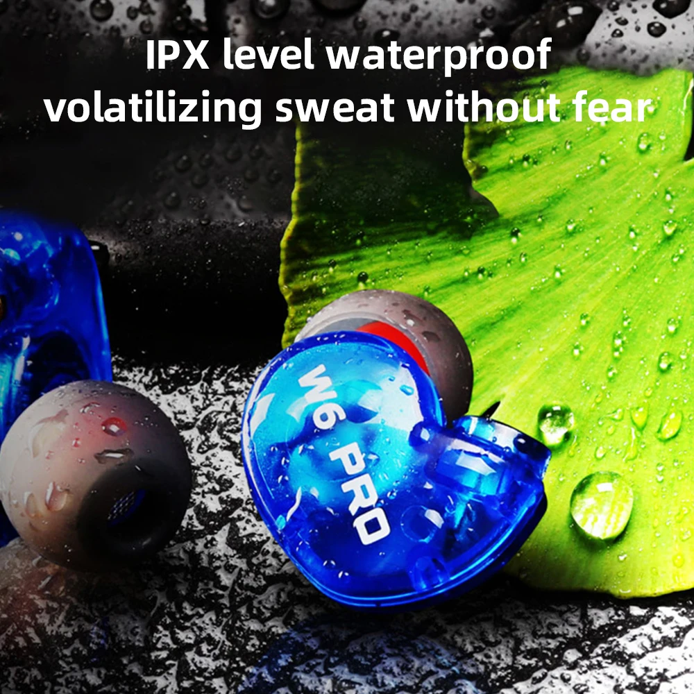 Новые спортивные проводные наушники FDBRO с тяжелыми басами музыкальные W6PRO