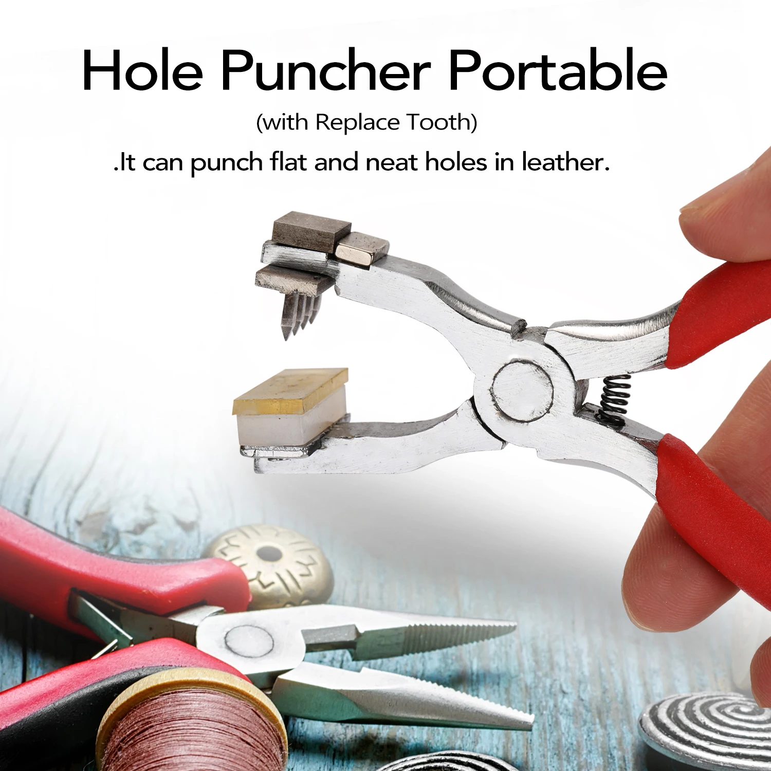 Практичный бесшумный дырокол для шитья кожи портативный домашний инструмент