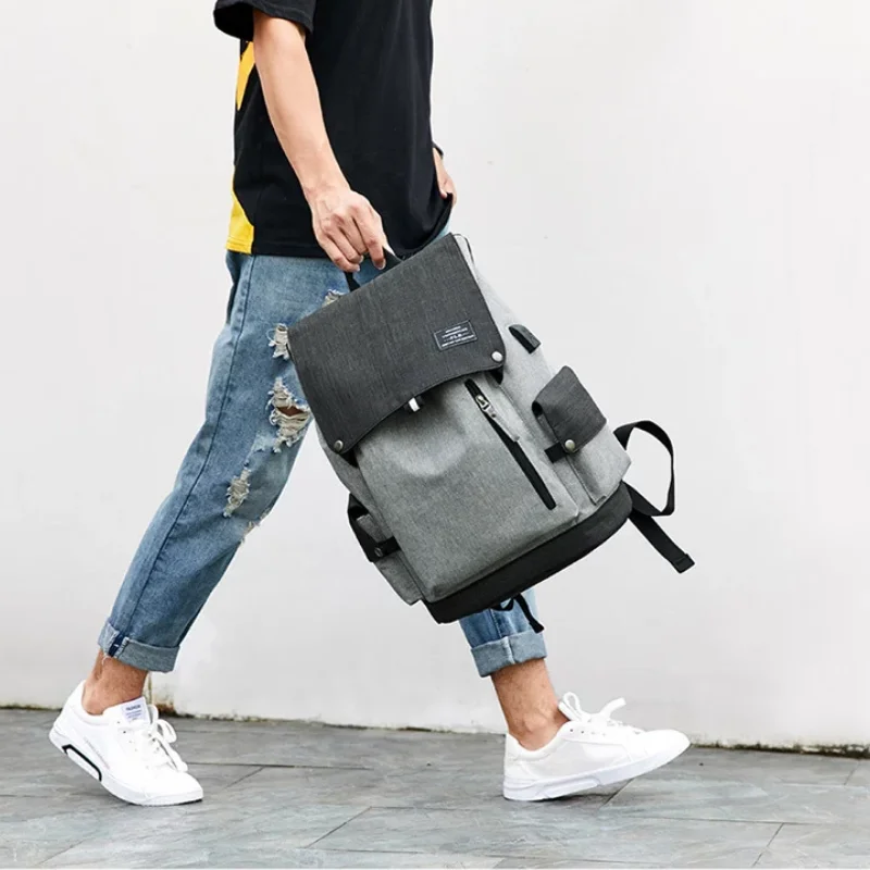 

Casual Backpacks For Men Fashion Large-Capacity Travel Bagpack College Students Backpack Simple Laptop Bag 15.6 Inch