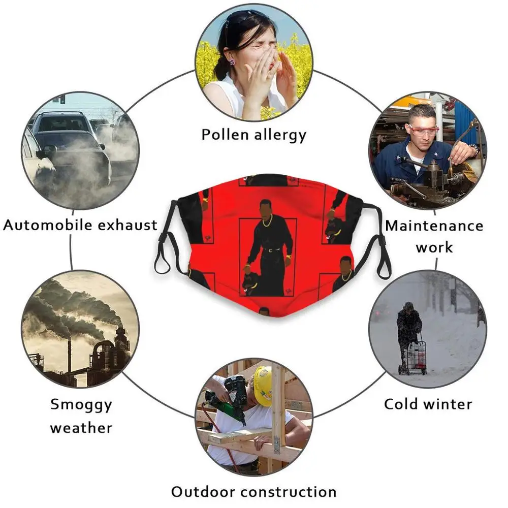 

Suspicious Minds ( Square ) Fashion Print Reusable Funny Pm2.5 Filter Mouth Face Mask Coming To America Comedy
