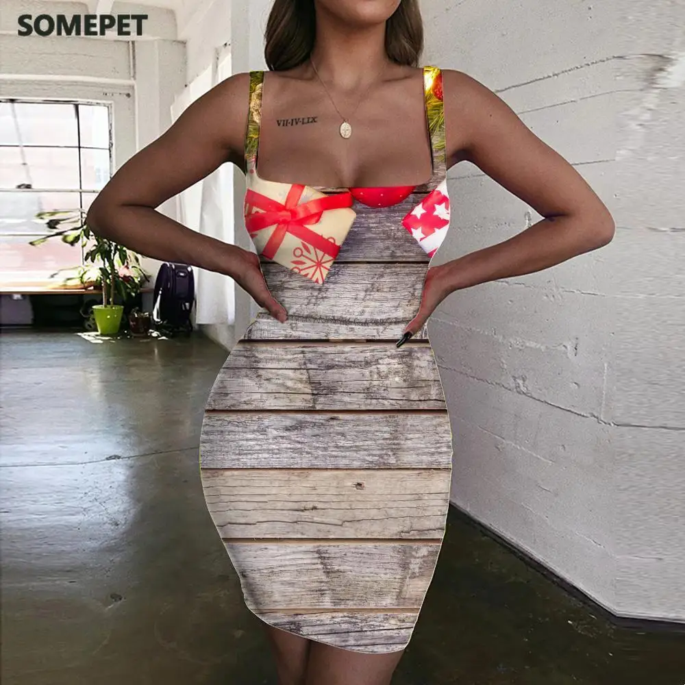 Рождественские платья женский сарафан в виде снежинок сексуальное платье с