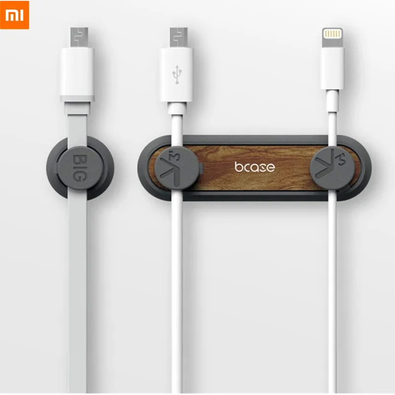 Горячий Xiaomi Bcase TUP2 Магнитный поглощающий кабель зажим деревянная текстура