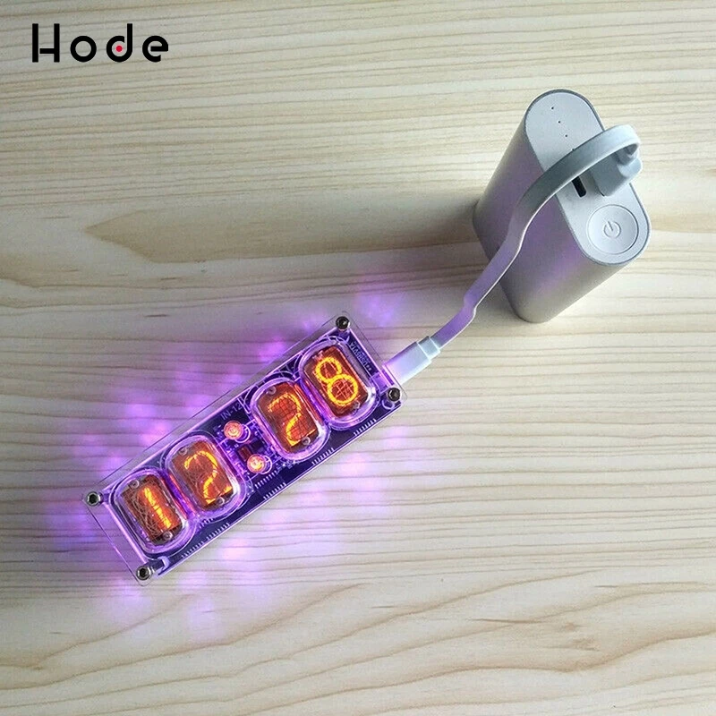 4 битные светящиеся трубчатые часы цветной светодиодный с подсветкой DS3231 Nixie bsc