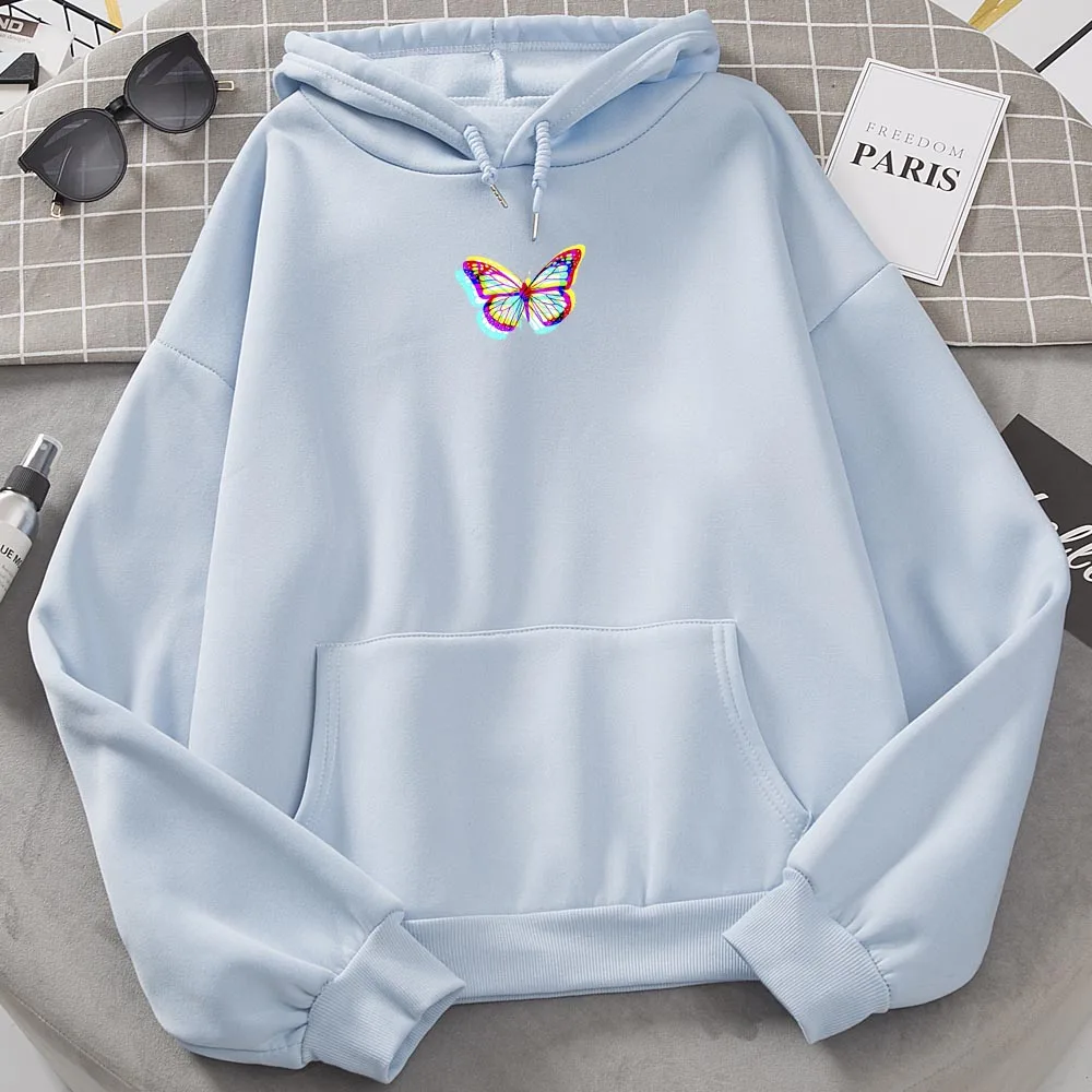 

Women Butterfly Sweatshirt Long Sleeve Oversized Hoodies Women Harajuku Graphic Cute Sweatshirt Women Pocket Pullover Clothing