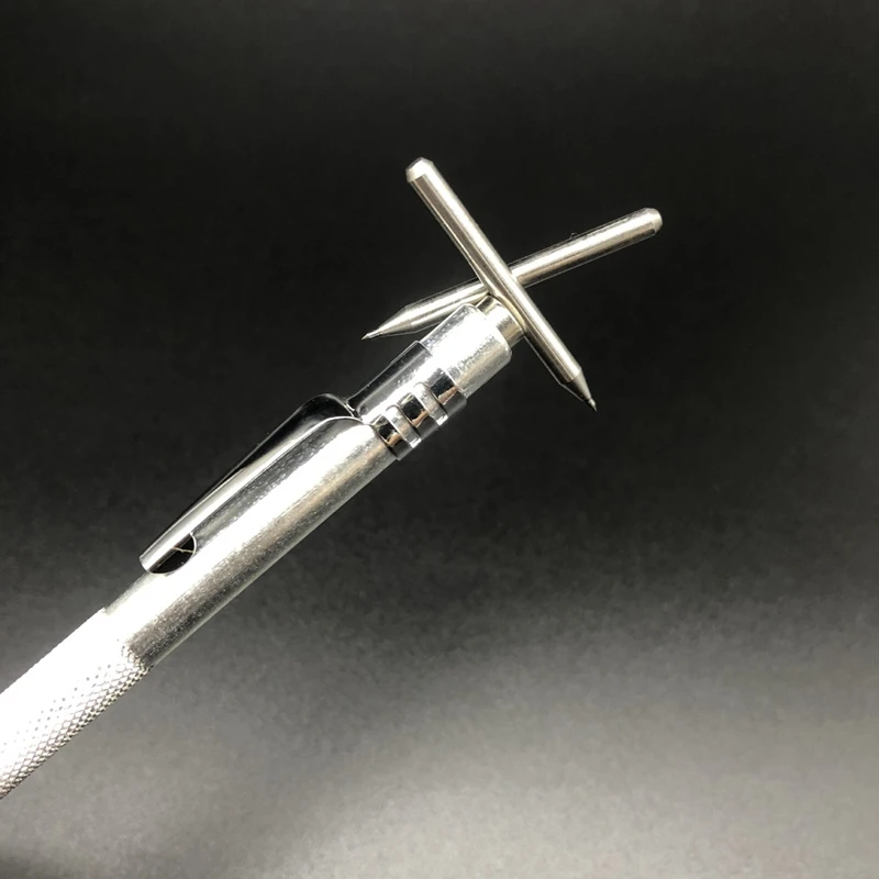 

Tungsten Carbide Tip Scriber 2 Pack, Aluminium Etching Engraving Pen with Clip and net for Glass/Ceramics/Metal Sheet