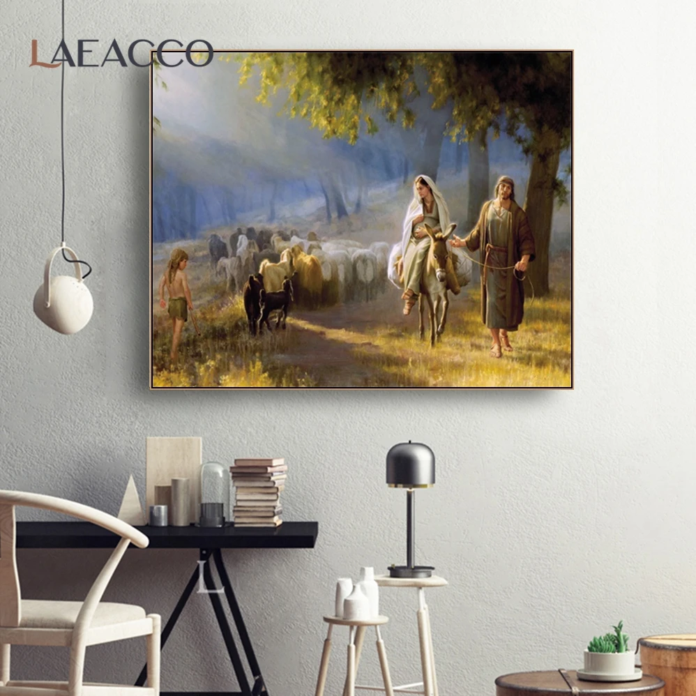 Laeacco Иисус Христос знаменитая масляная Картина на холсте Печать плакатов