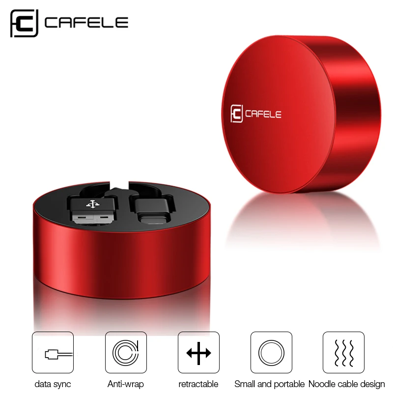 CAFELE Выдвижной USB кабель для iPhone X XI XS MAX usb зарядки XIR XR 7 8 Plus мини портативный