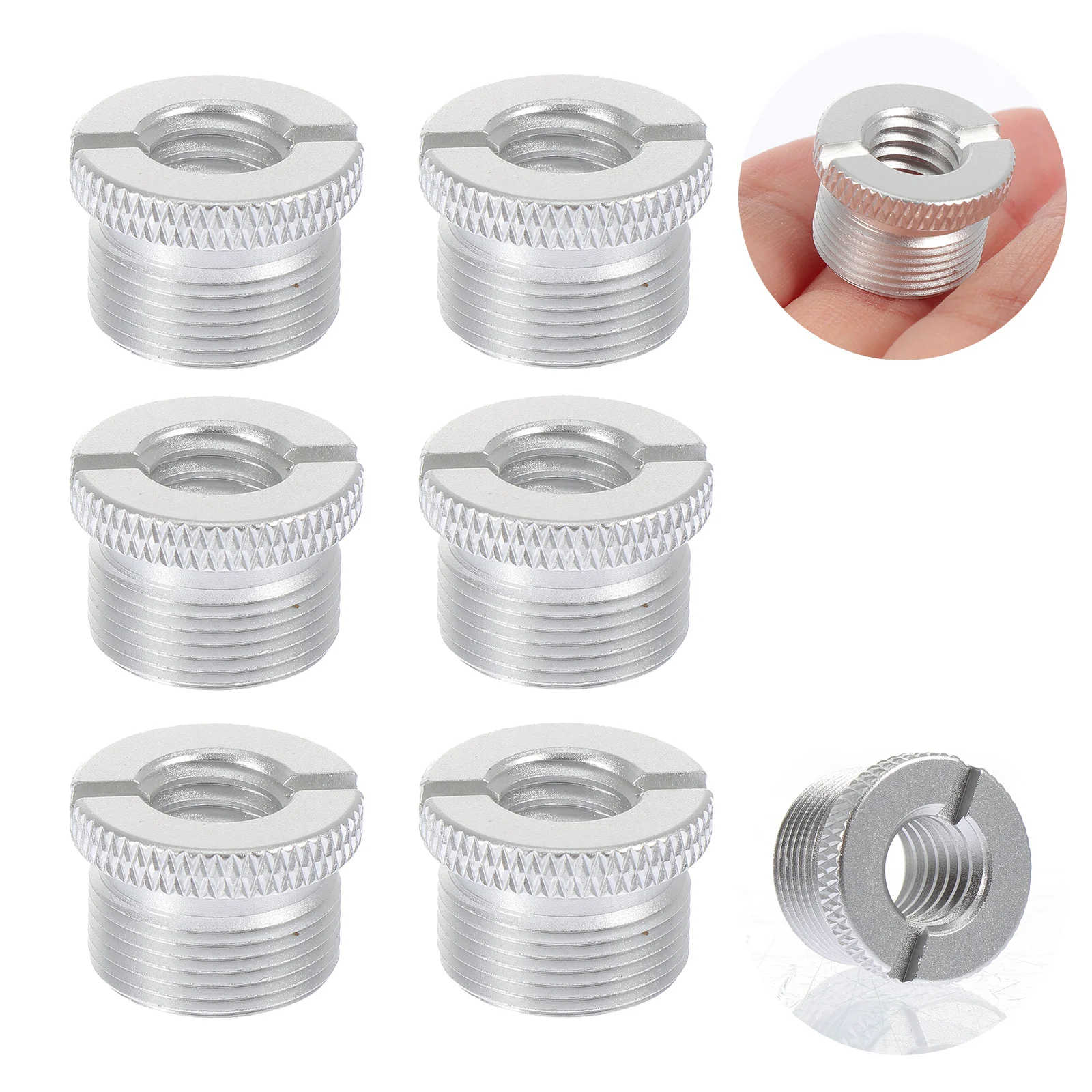 

6 Pcs Microphone Bracket Pipe Screws Practical Small Screws for Extension (Silver)