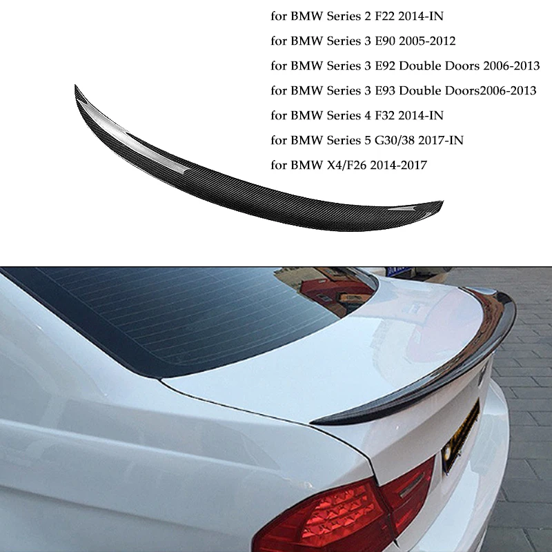 Автомобильный задний спойлер из настоящего углеродного волокна для BMW Series 2/3/4/5 F22