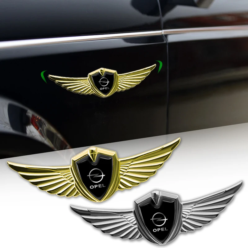 Автомобильный металлический стикер 3D трехмерные крылья боковой маркировки для Opel Astra H J G Corsa Insignia Vectra C Vivaro Zafira B On.