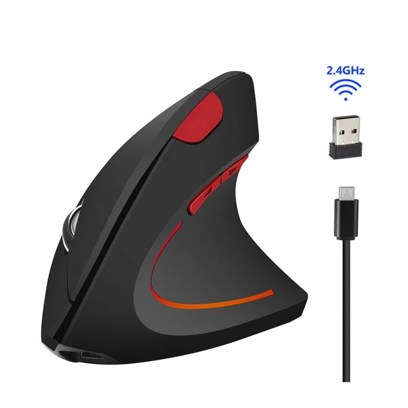 WirelessVertical Mouse 2.4GHz Rechargeable Five Generation Optical Laptop USB |