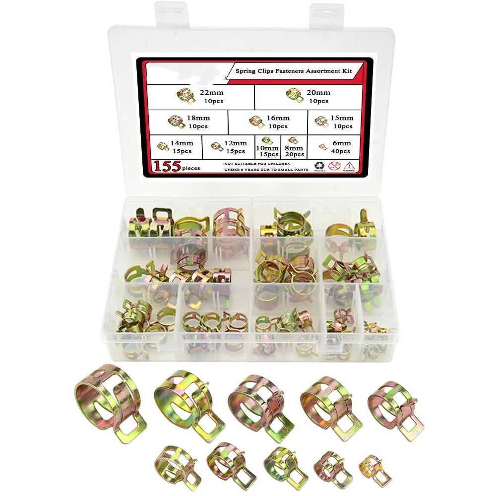 Бесплатная доставка 155 шт./компл. 6-22 мм пружинный зажим для шланга крепление