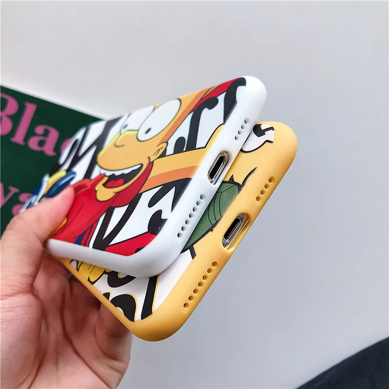 

Funny Cartoon Cute Candy Homer J. Simpson Case For iPhone 12 11 Pro 7 8 Plus X XR XS MAX Fashion Silicone Soft Phone Cover Coque