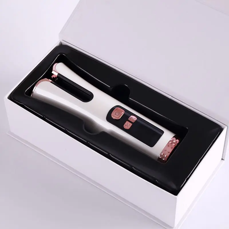 

Wireless Automatic Hair Curler Ceramic Curling Iron USB Rechargeable LCD Display Professional Automatic Hair Crimper 2021 New