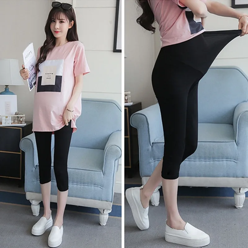 Леггинсы для беременных женщин регулируемые Одежда Летние Осенние качественные